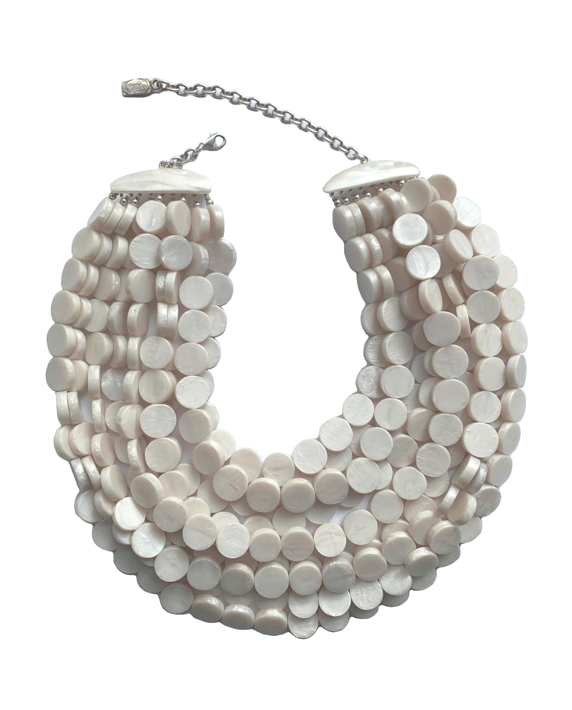 Dominique Denaive Pearly White Jenifer Necklace