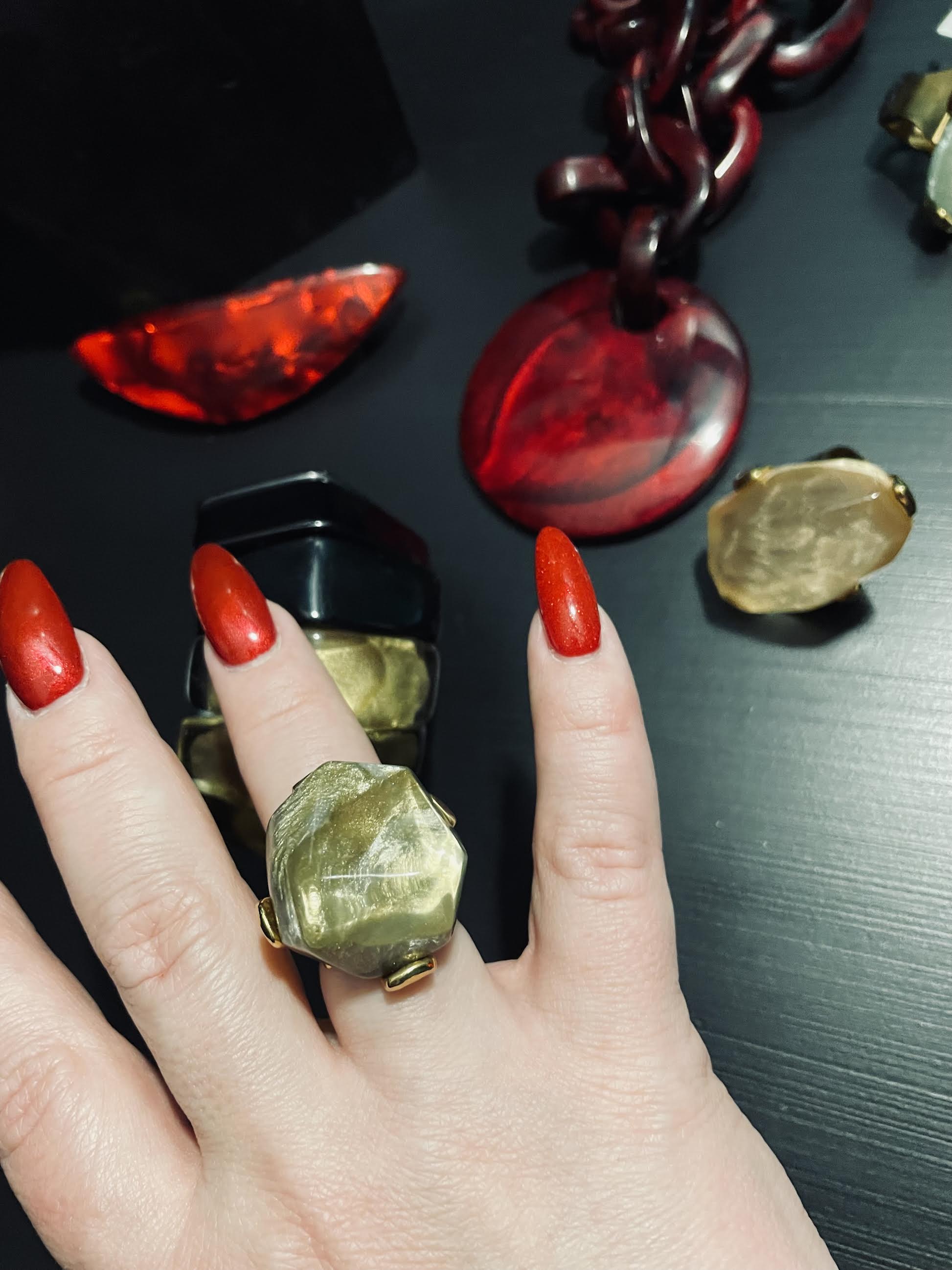 Dominique Denaive Eve Ring in Beige