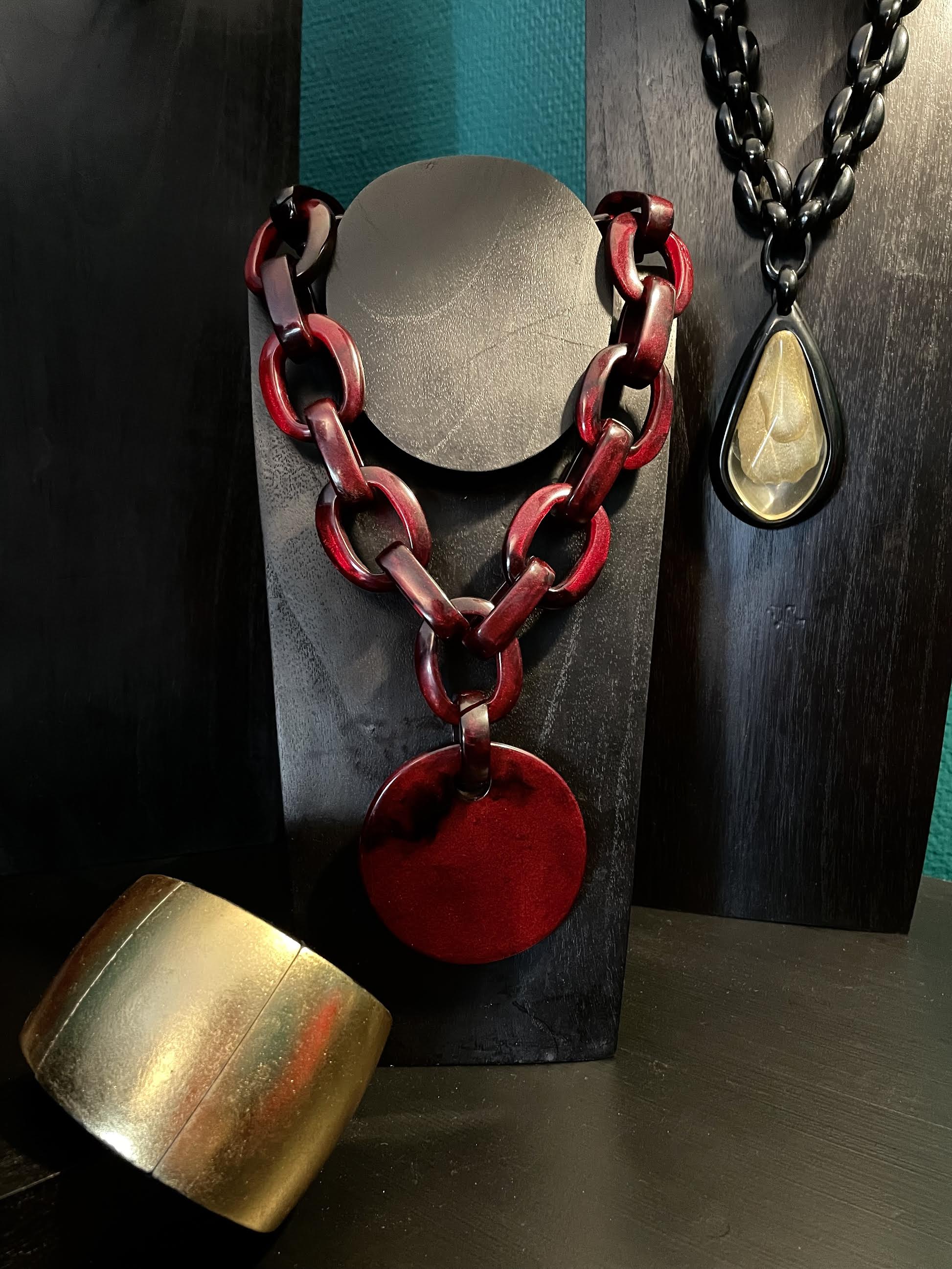 Dominique Denaive Dark Red Pendant
