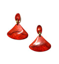 Dominique Denaive Huge Red Earrings