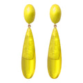 Dominique Denaive Long Lemon Yellow Elsa Drop Earrings