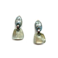 Dominique Denaive Light Blue Chloe Earrings, Silver