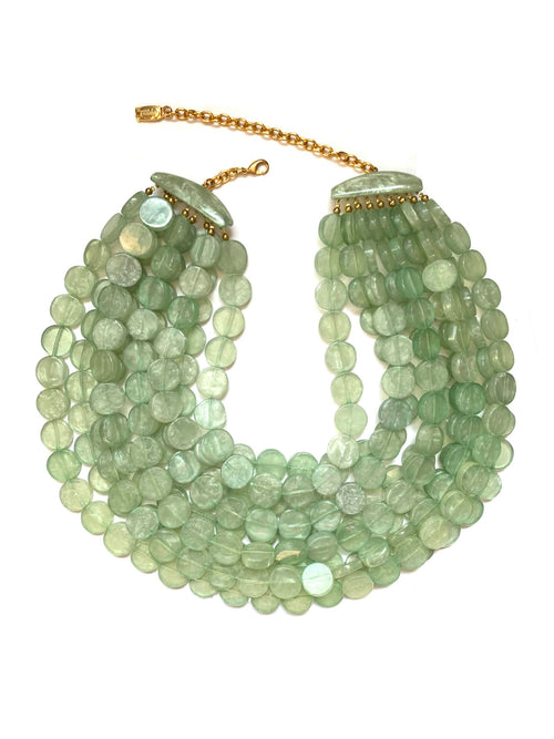 Dominique Denaive Light Green Jenifer Necklace