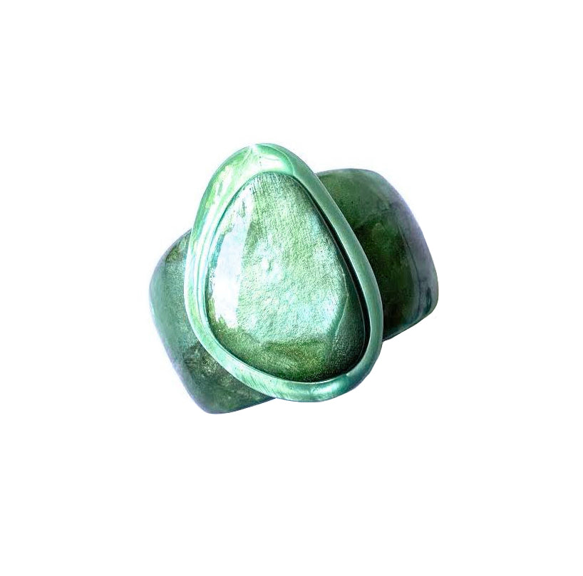 Dominique Denaive Huge Lagoon Green Bracelet