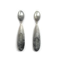 Dominique Denaive Long Marbled Gray Elsa Drop Earrings