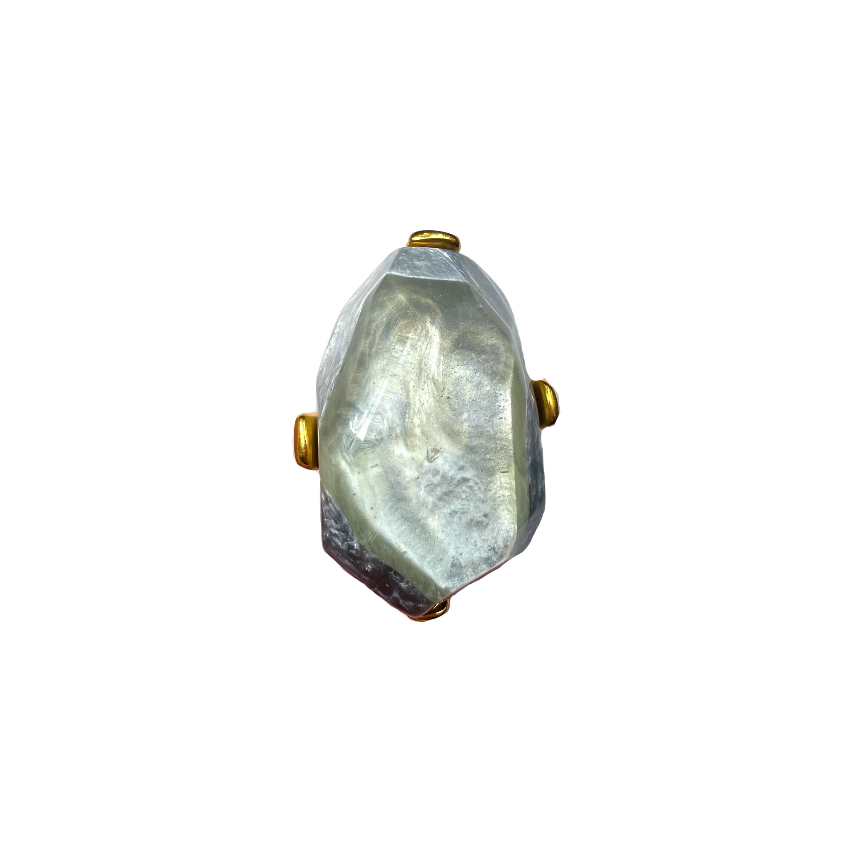 Dominique Denaive Diane Statement Ring in Gray