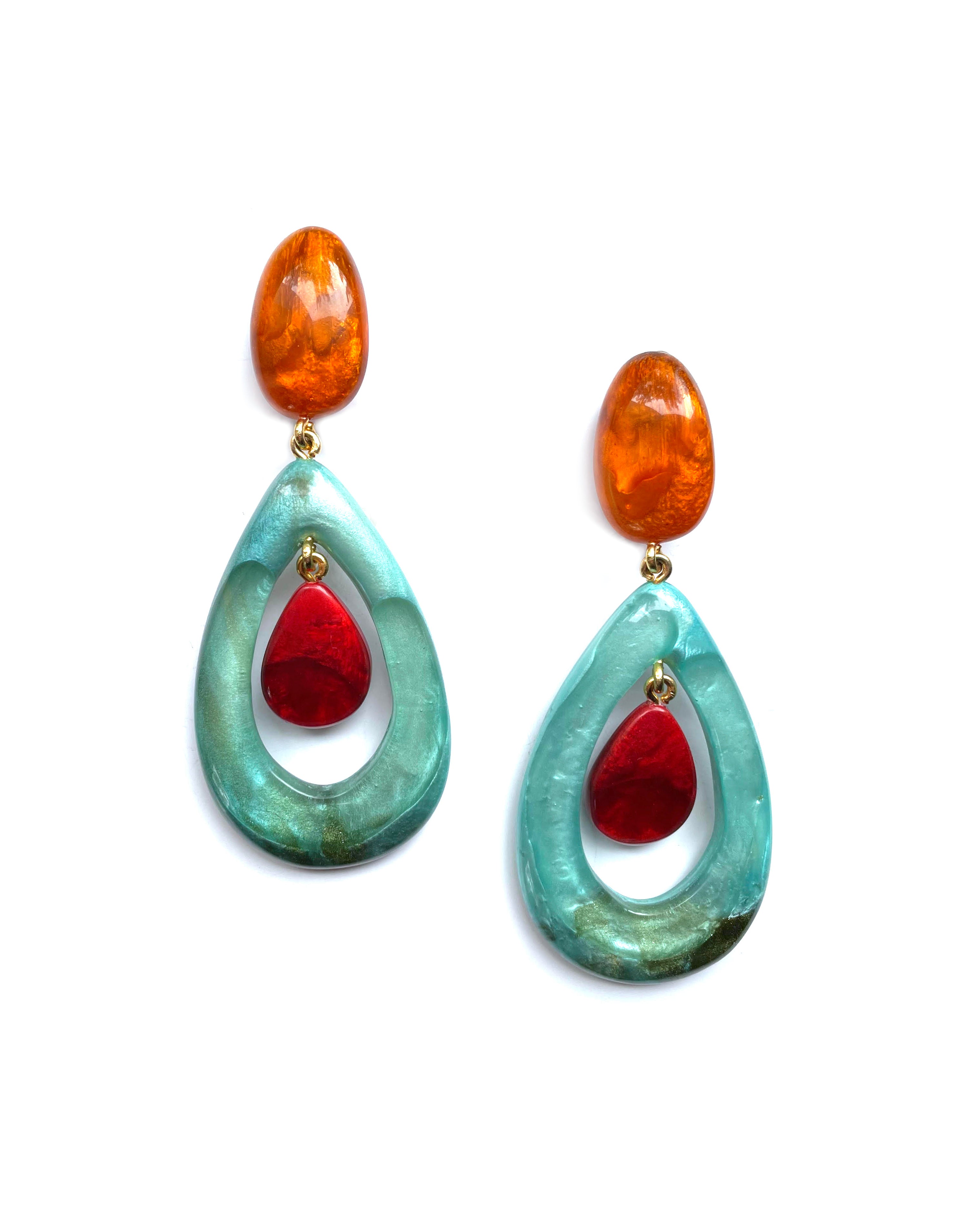 Dominique Denaive Colorful Dew Drop Earrings