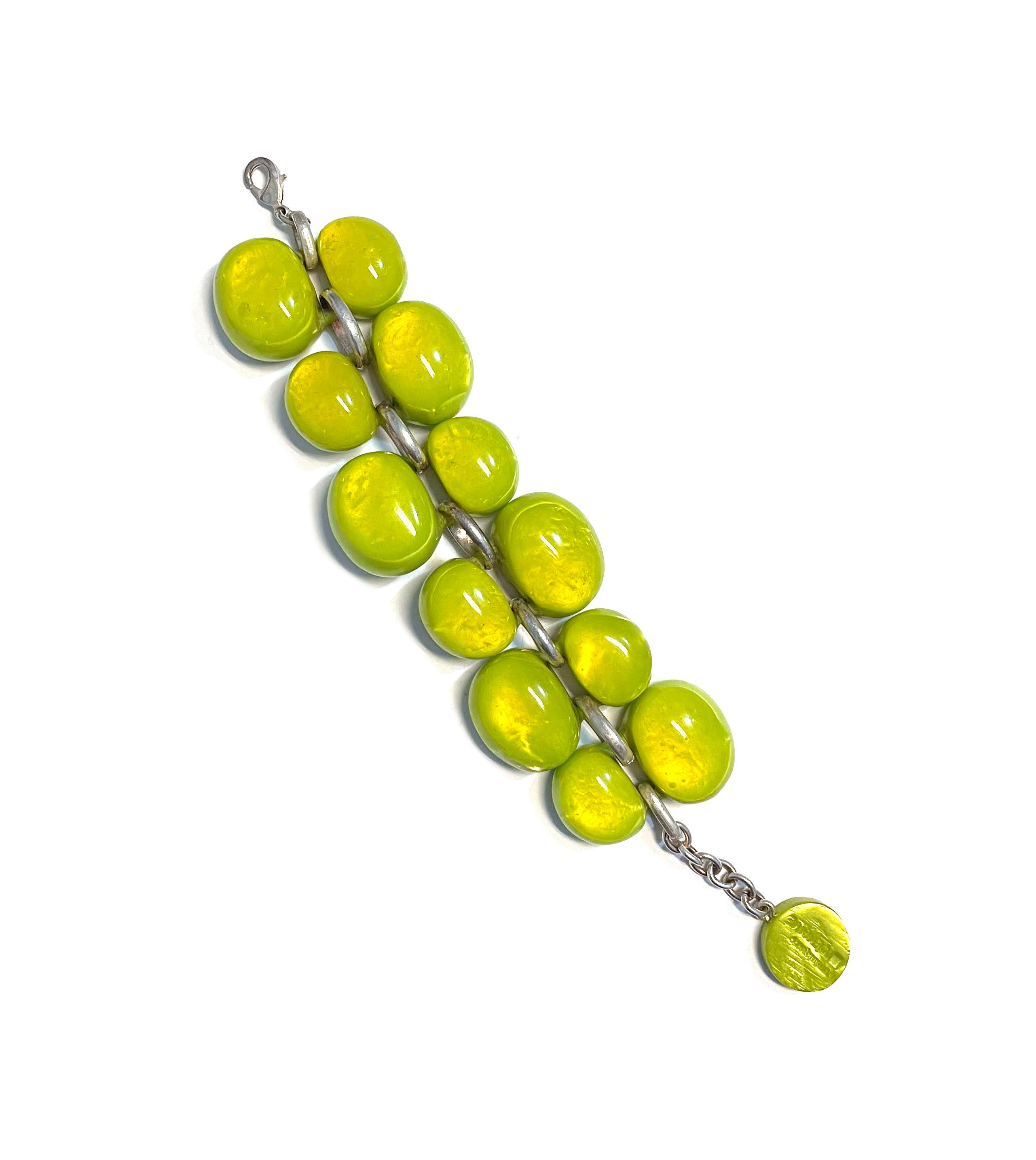 Dominique Denaive Neon Lime Yellow Statement Bracelet
