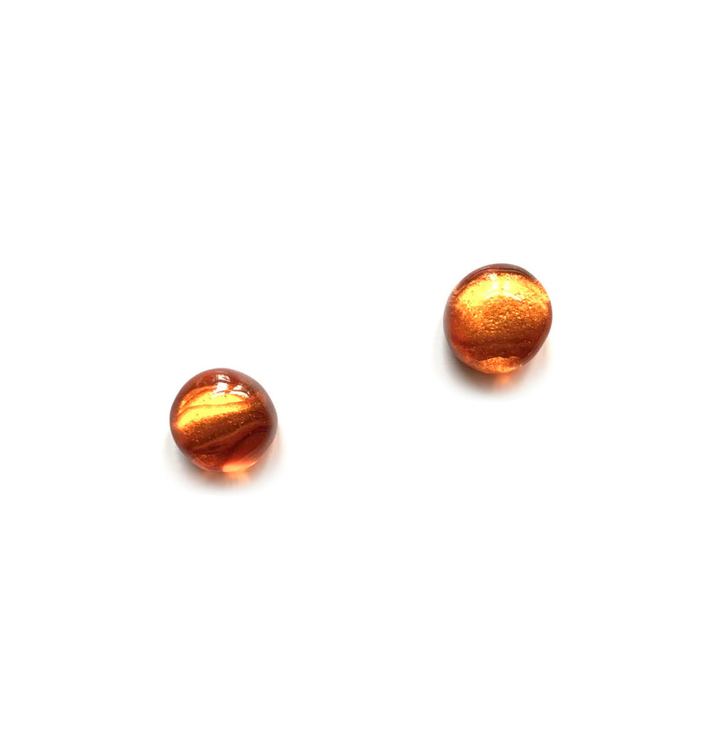 Dominique Denaive Small Agnes Earrings in Orange