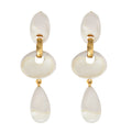 Dominique Denaive Long Pearly White Elodie Earrings
