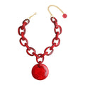 Dominique Denaive Red Chain Pendant