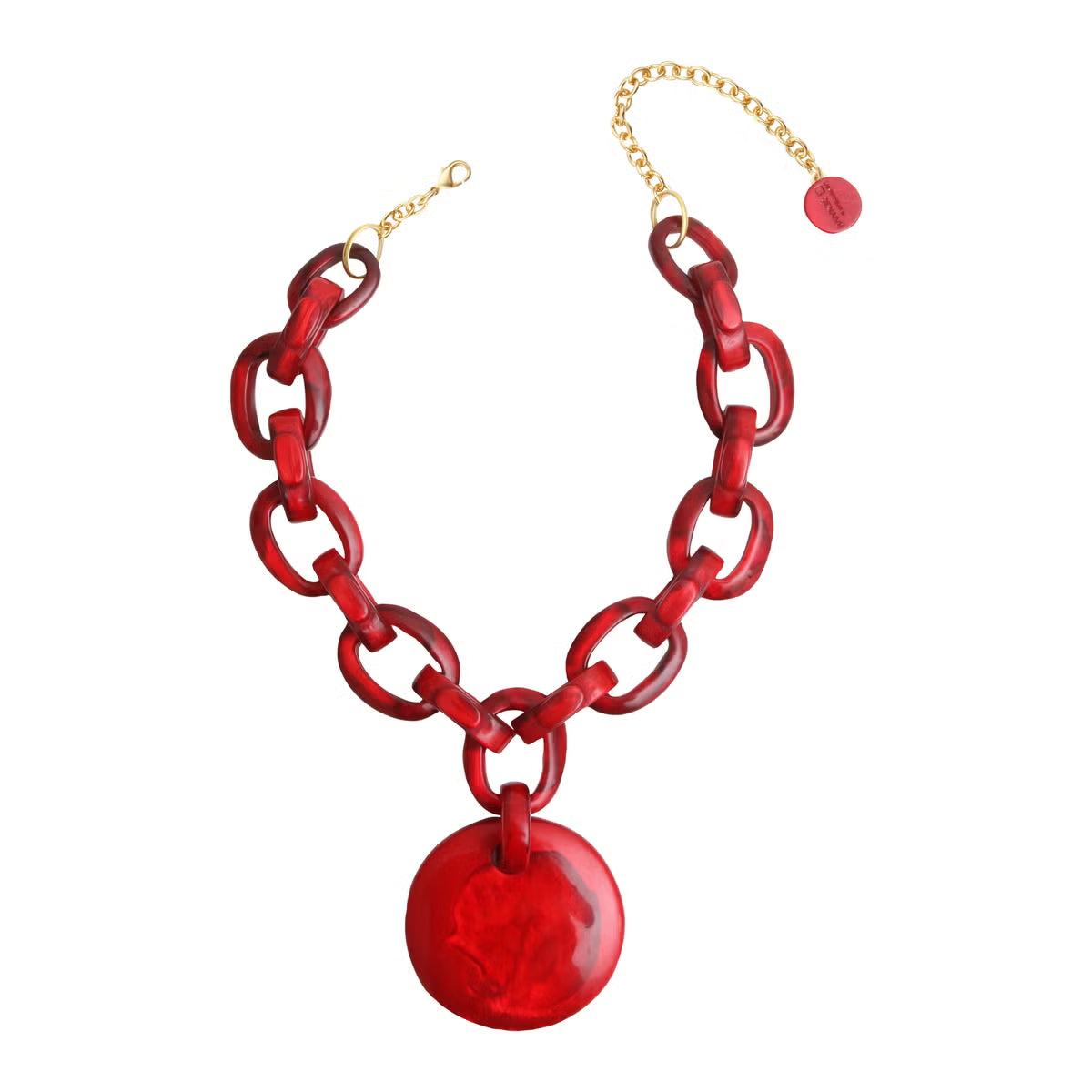 Dominique Denaive Red Chain Pendant