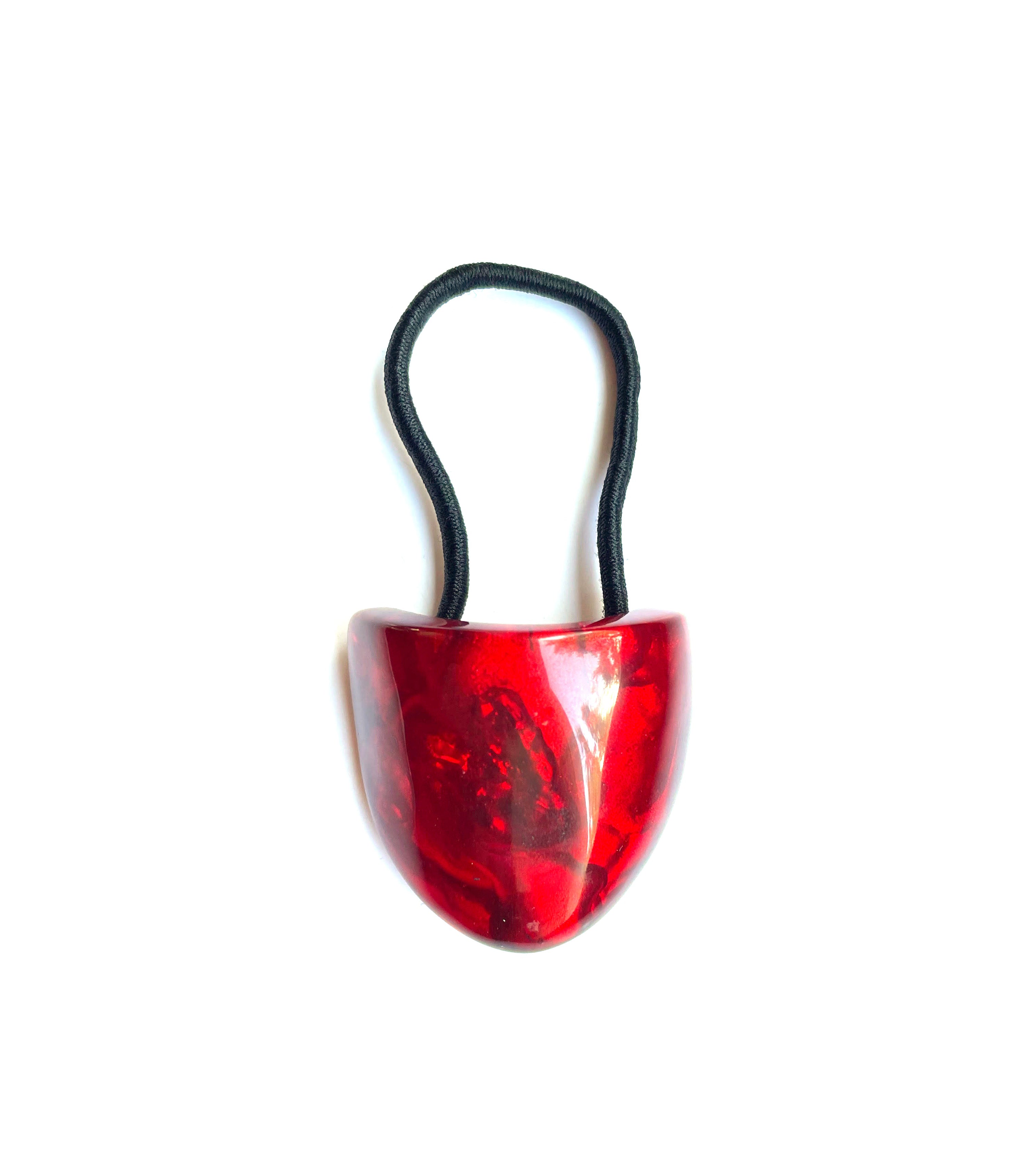 Dominique Denaive Ponytail Holder in Red