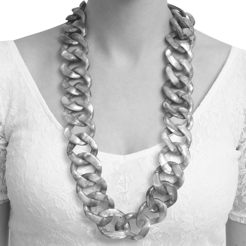 Dominique Denaive Long Noemie Pastel Chain Necklace