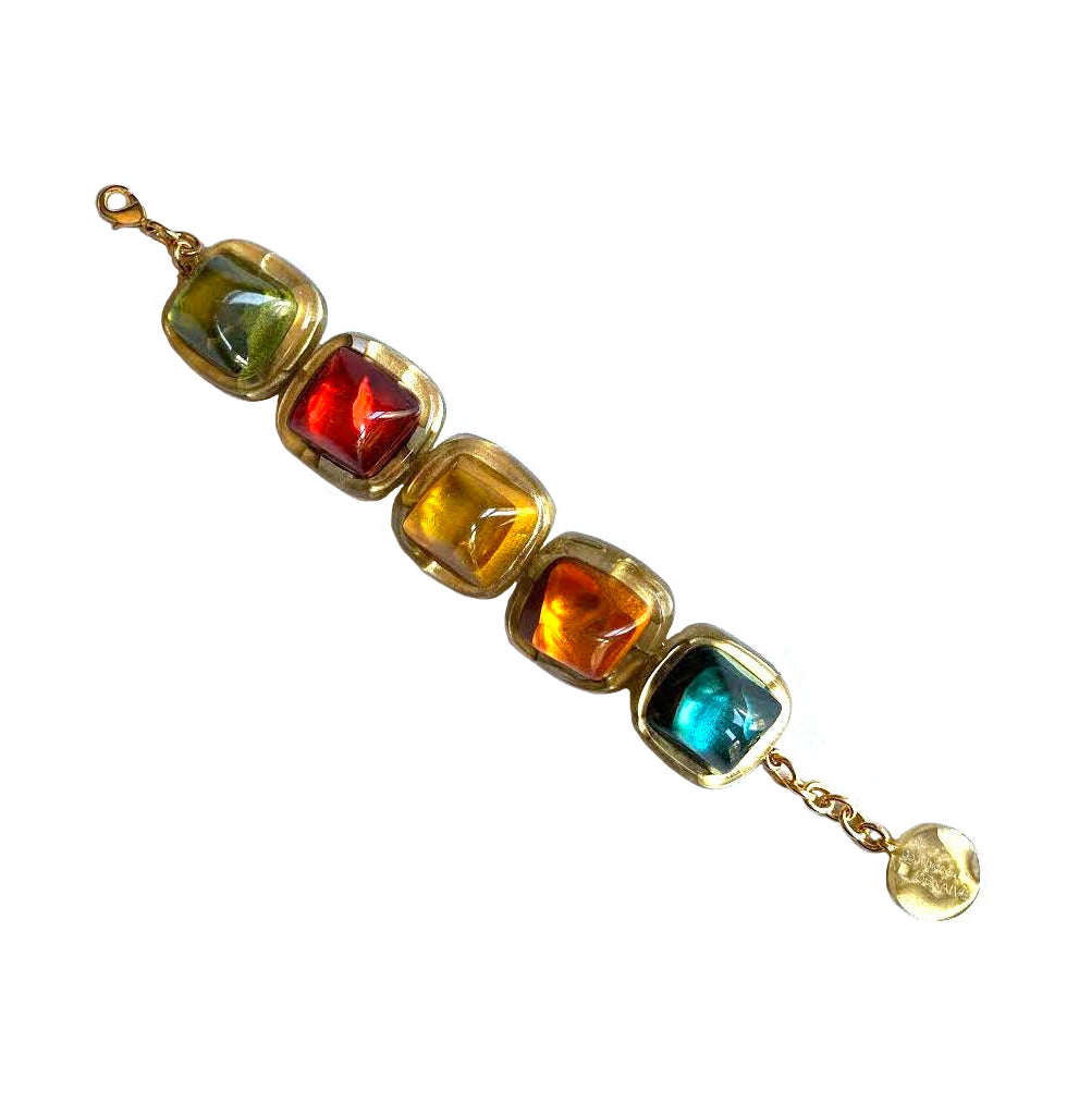 Dominique Denaive Bracelet in Jewel Tones