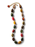 Dominique Denaive Long Necklace in Autumn Colors