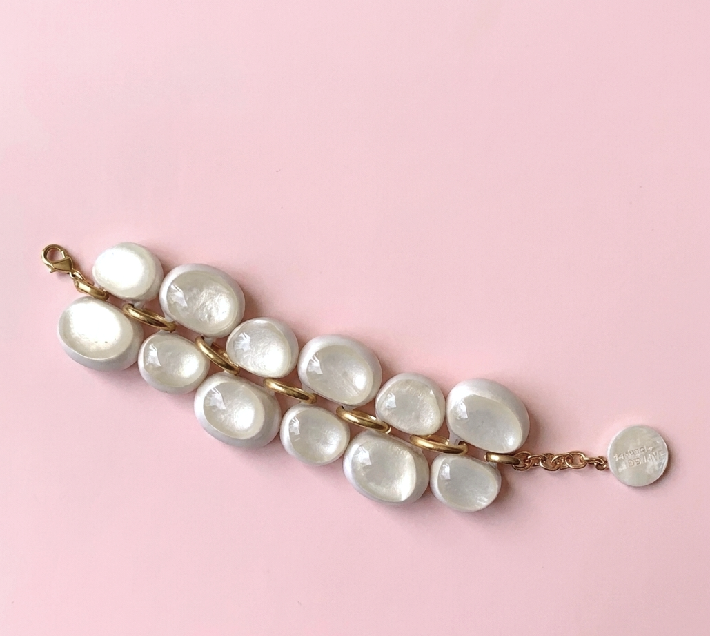 Dominique Denaive Pearly White Andrea Bracelet