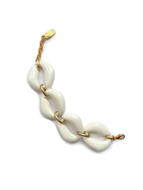 Dominique Denaive Chain Bracelet in White
