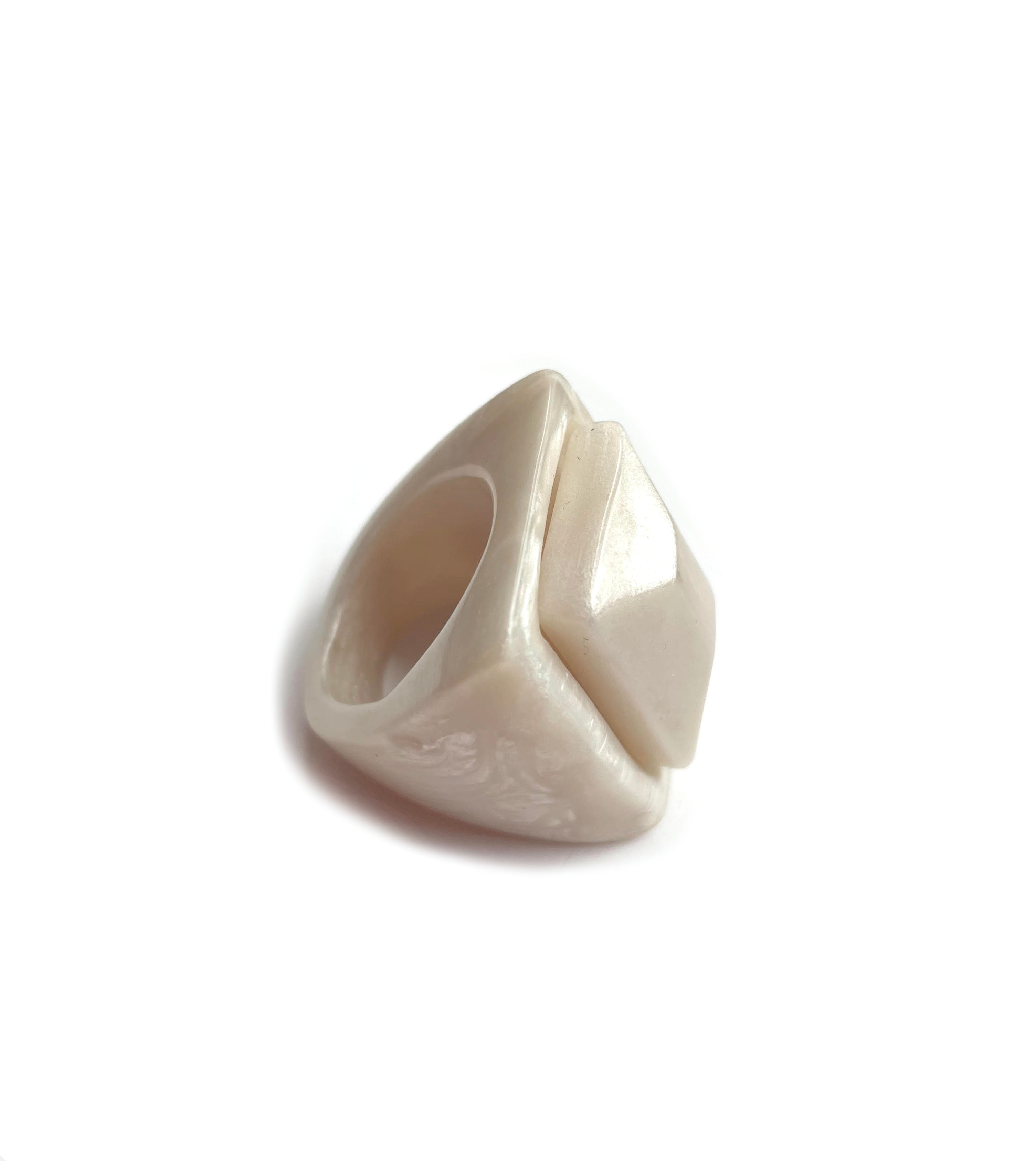 Dominique Denaive Ring in Pearly White