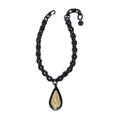 Dominique Denaive Chain Pendant in Black and Gold
