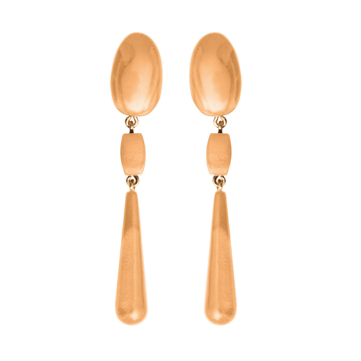 Dominique Denaive Long Peach / Blond Vénitien Color Earrings