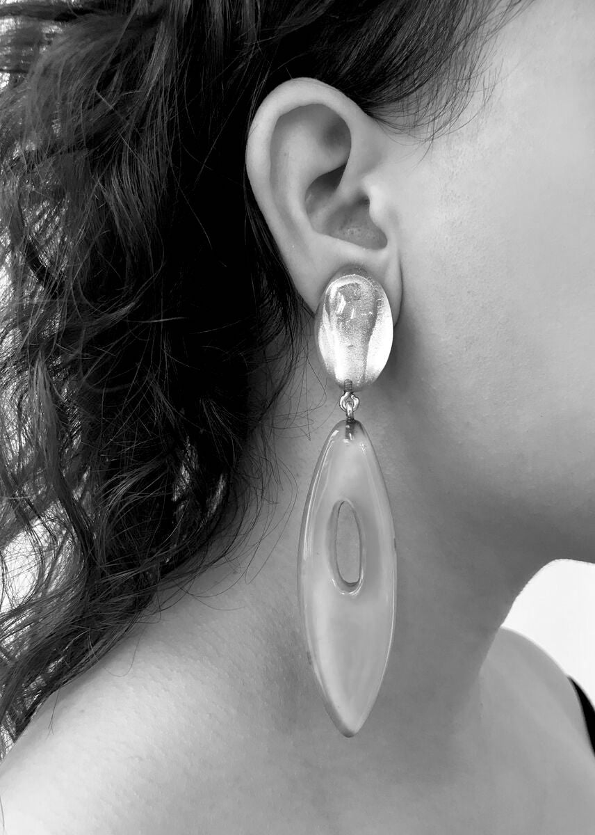 Dominique Denaive Art Deco Earrings in Turquoise and Gold