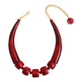 Dominique Denaive Bright Red Collar Necklace