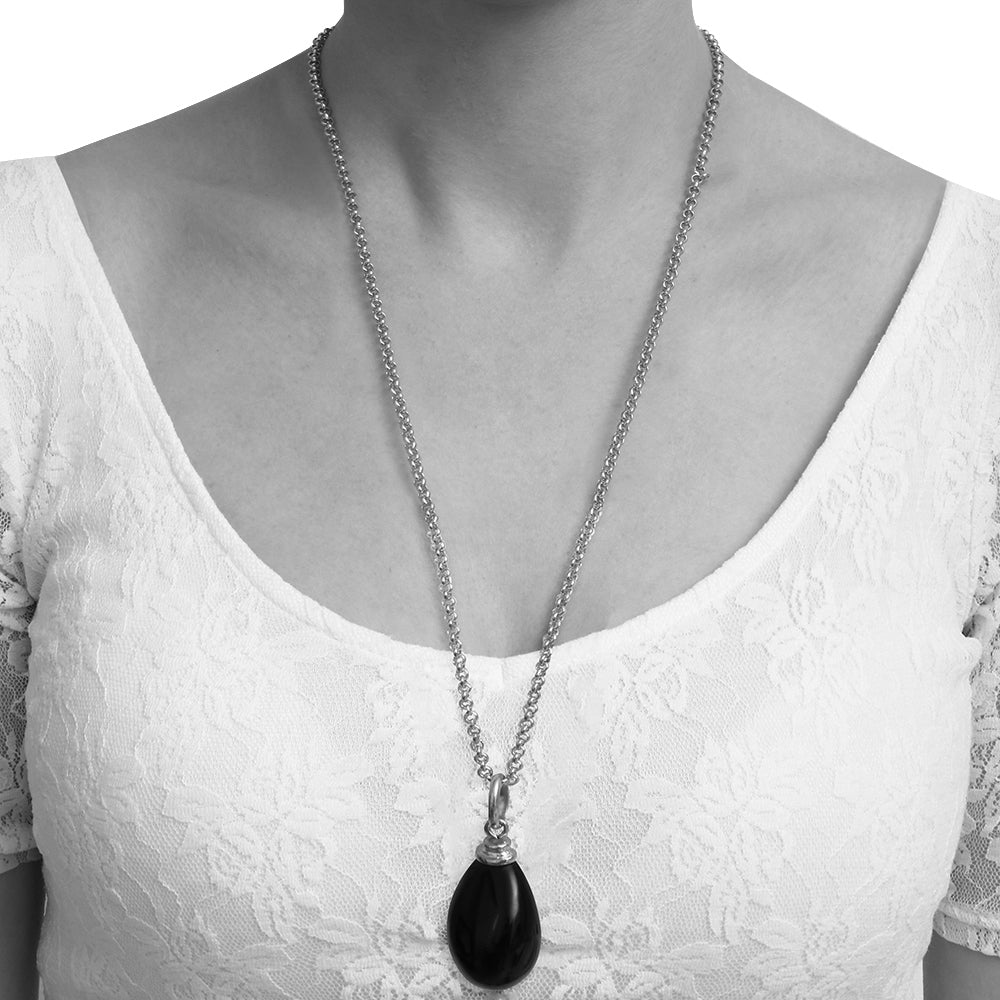 Dominique Denaive Long Pendant in Lagoon Green