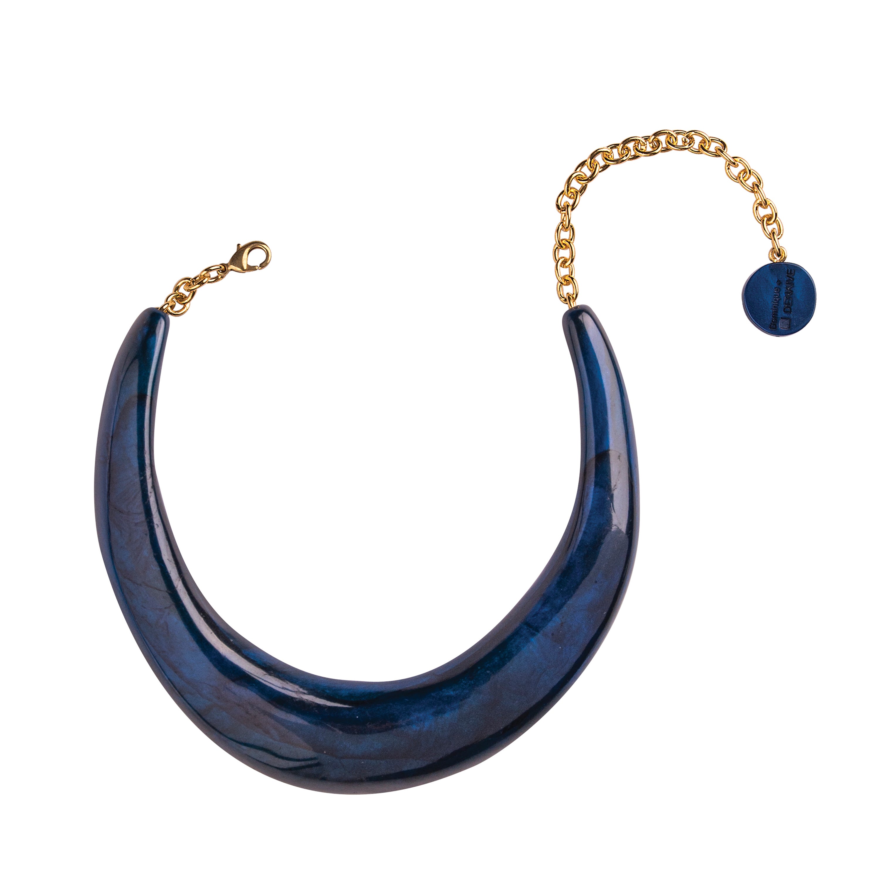 Dominique Denaive Collar Necklace in Blue