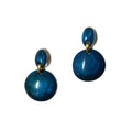 Dominique Denaive Blue Round Earrings