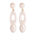 Dominique Denaive Long White Pearl Earrings