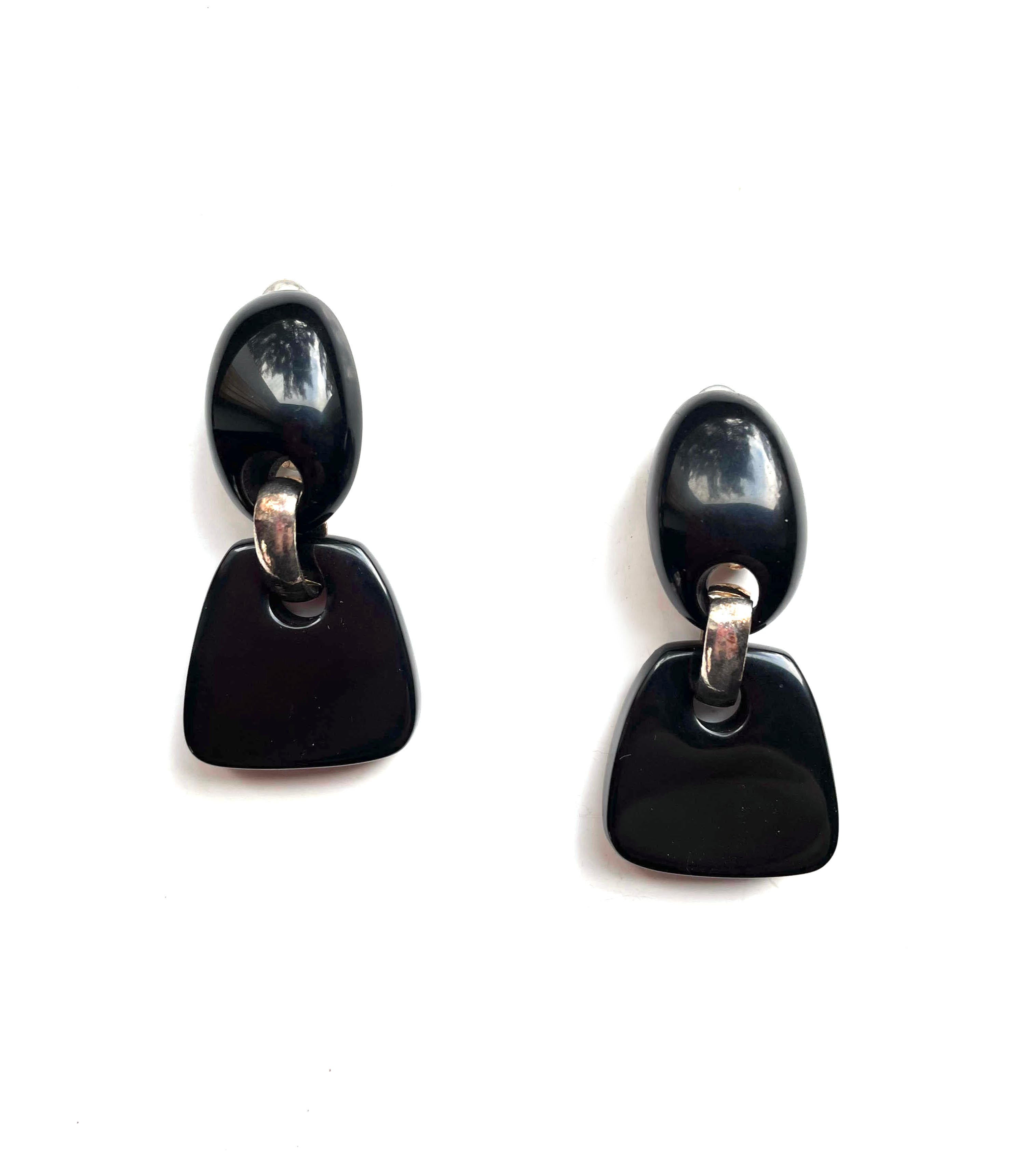Dominique Denaive Black Chloe Earrings