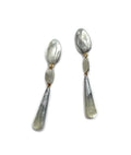 Dominique Denaive Long Grey Earrings