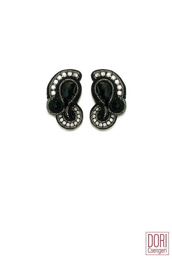 Dori Csengeri Black & White Art Deco Earrings
