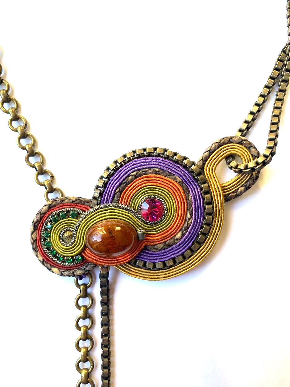 Dori Csengeri Multicolor Brass Chain Necklace