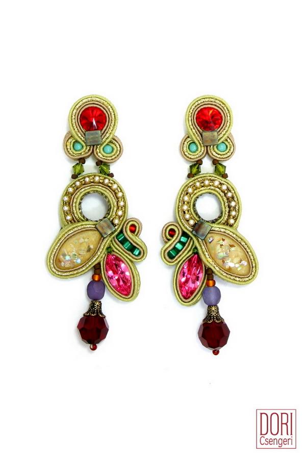 Dori Csengeri Multicolor Earrings in Gold