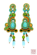 Dori Csengeri Long Turquoise Earrings