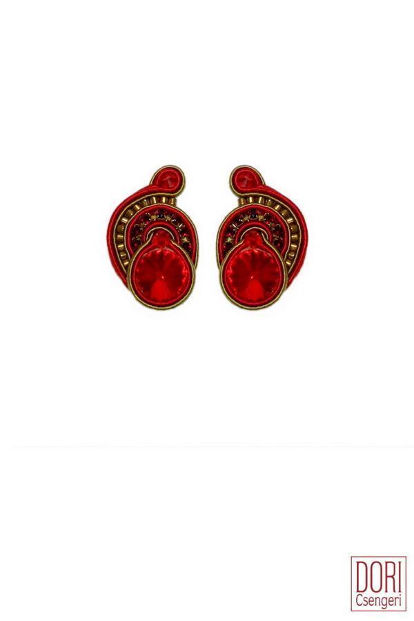 Dori Csengeri Elegant Red Earrings