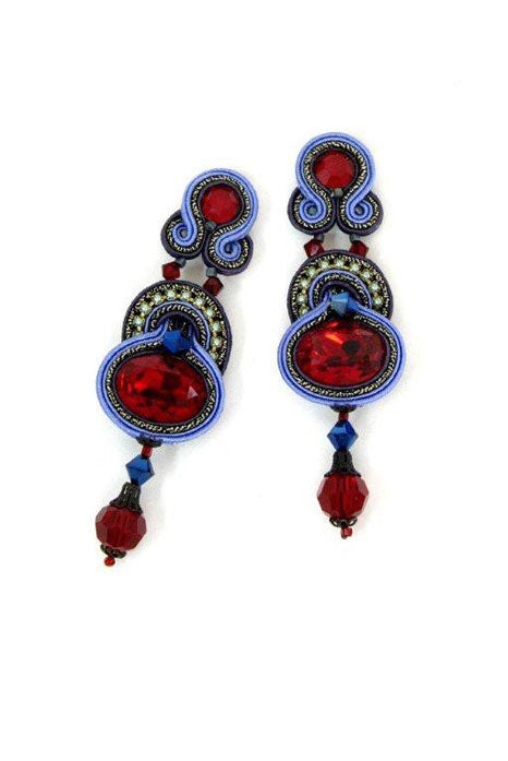 Dori Csengeri Deep Red & Purple Earrings
