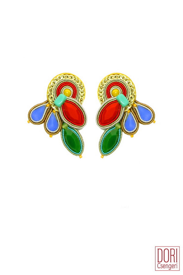 Dori Csengeri Multicolor Feather Earrings