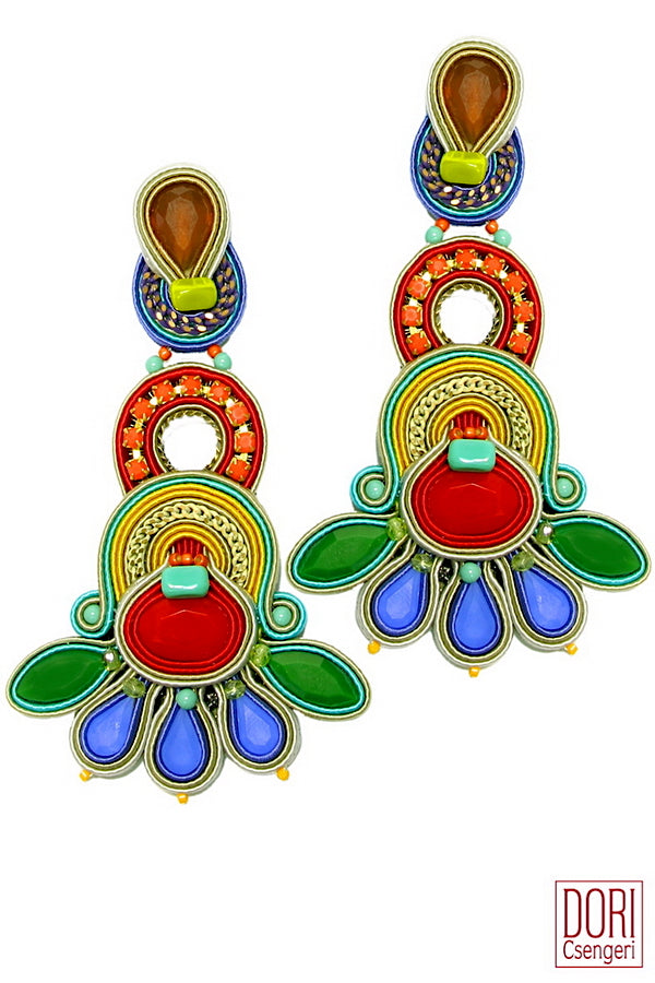 Dori Csengeri Multicolor Statement Earrings