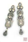 Dori Csengeri Silver & White Art Deco Earrings