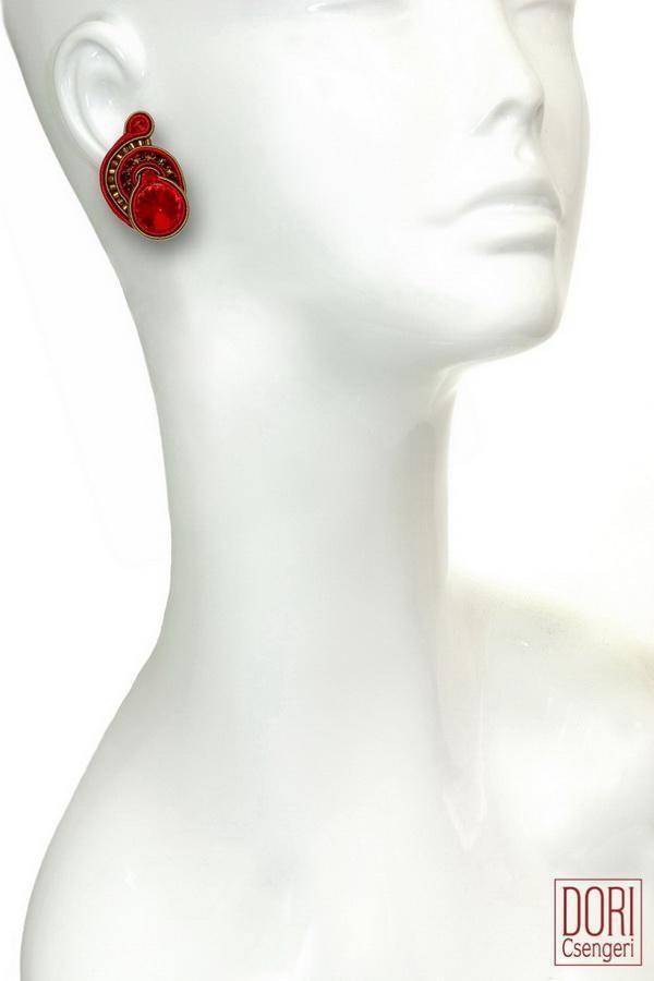 Dori Csengeri Elegant Red Earrings