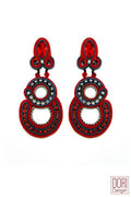 Dori Csengeri Red Fandango Cocktail Earrings