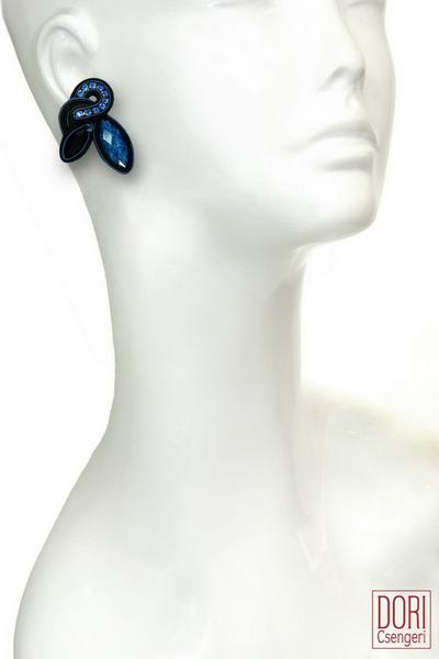 Dori Csengeri Blue Glam Elegant Earrings