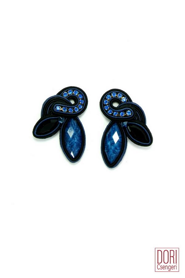 Dori Csengeri Blue Glam Elegant Earrings