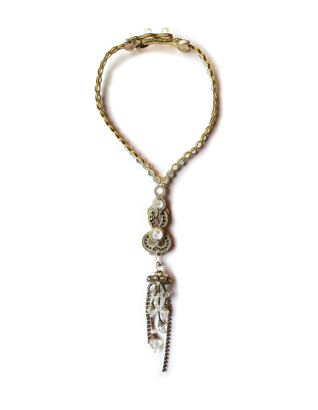 Dori Csengeri White Crystal Choker Necklace