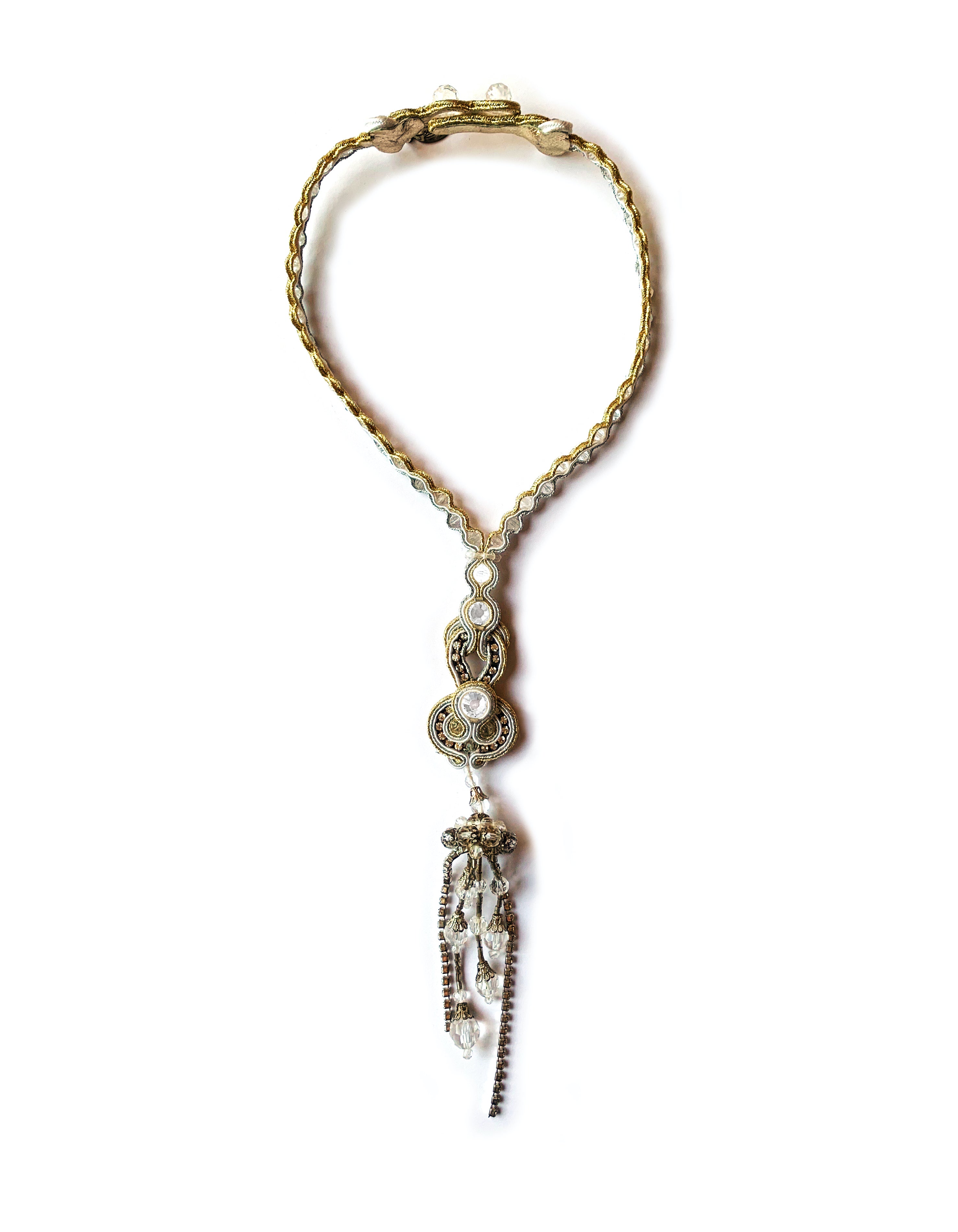 Dori Csengeri White Crystal Choker Necklace