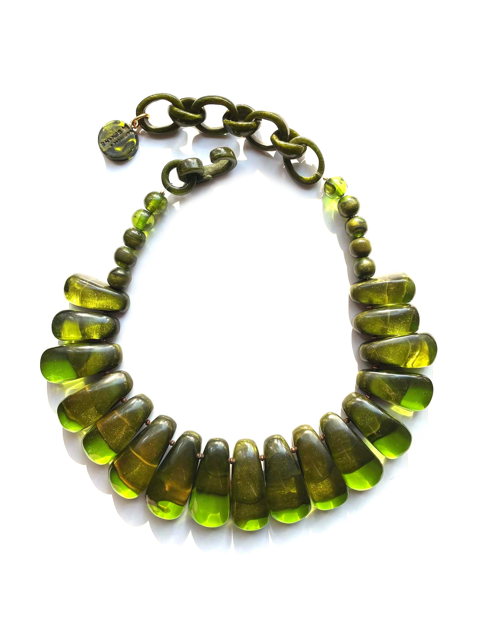Dominique Denaive Green Ornelia Necklace