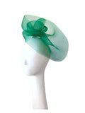Mustahöyhen Crin Fascinator in Green